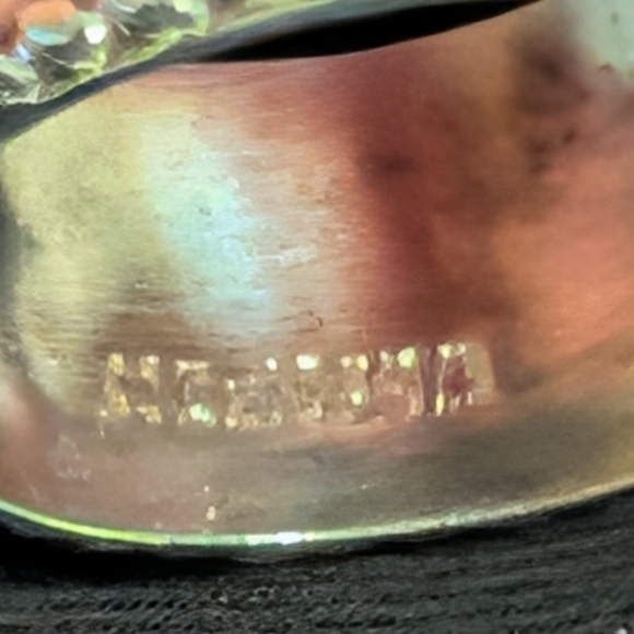 Solid Sterling Silver Cigar Band Floral Ring Size 8 - Picture 7 of 10